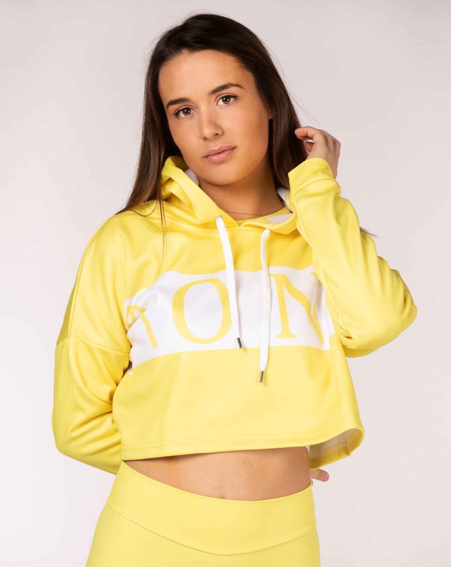 Cropped yellow hoodie